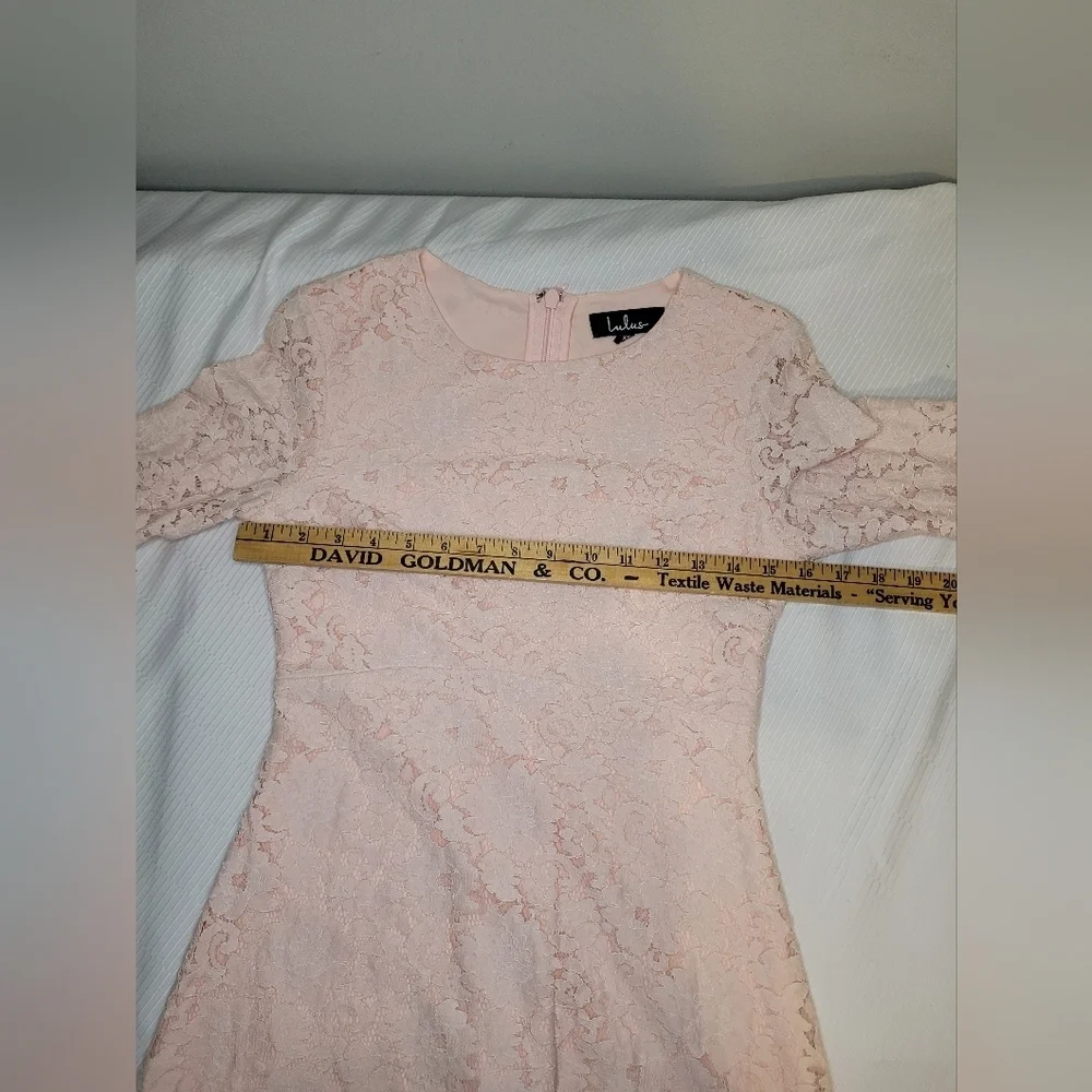 Lulus Favorite Flair Soft Pink Lace Mini Dress sz XS CD108L - Picture 6 of 11
